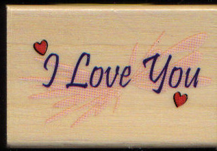 I love you W/M rubber stamp